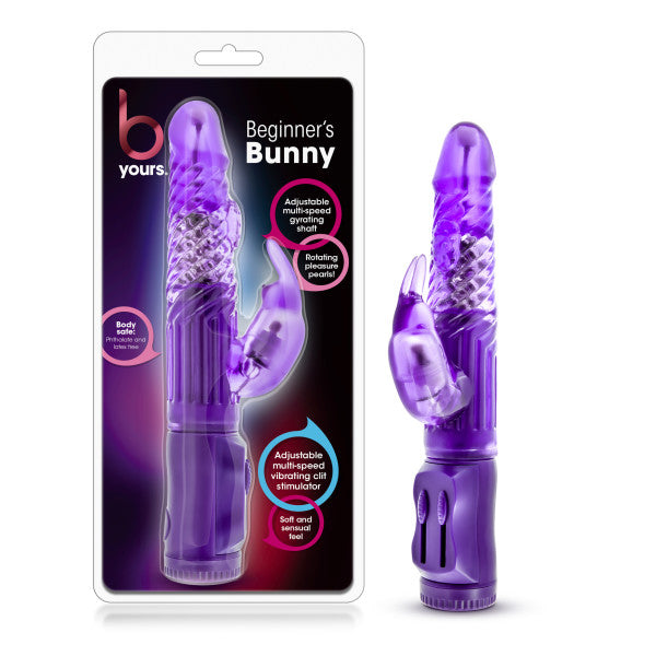 B Yours - Beginner's Bunny - Purple 22.2 cm (8.75'') Rabbit Vibrator