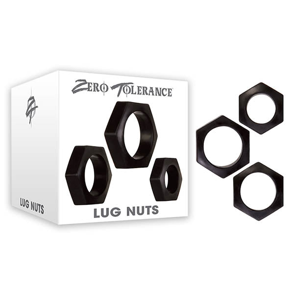 Zero Tolerance Lug Nuts - Black Cock Rings - Set of 3