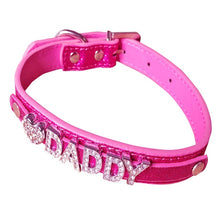 Load image into Gallery viewer, Daddy Dom DDLG - ABDL Leather Collar Pink
